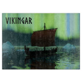 Planche À Découper Viking Navire Et Lumières Du Nord (Devant)