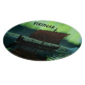 Planche À Découper Viking Navire Et Lumières Du Nord (Coin)