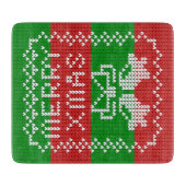 Planche À Découper Vilain pull motif sonnettes Joyeux fils Xmas (Devant)