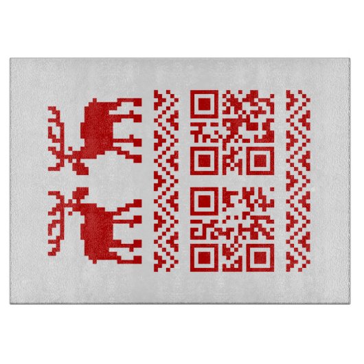 Planche À Découper Vilain Sweater QR Code Bonne année! (Devant)