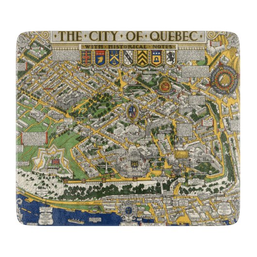 Planche À Découper Ville de carte du Québec (Devant)