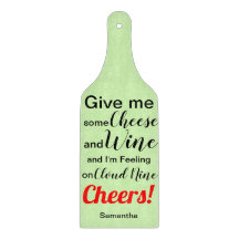 Vin de fromage Humour verre vert