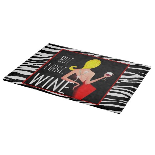 Planche À Découper "Vin DIVA" - Mais d'abord, Vin... (Coin)