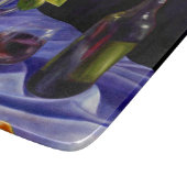 Planche À Découper Vin, Fleurs et Élégance (Coin)