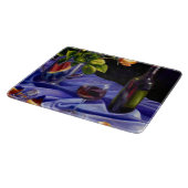 Planche À Découper Vin, Fleurs et Élégance (Coin)