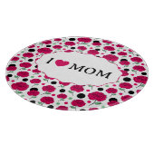 Planche À Découper Vin Rose Vert Motif Graphique à Points Moderne   (Coin)