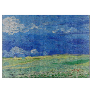 Planche À Découper Vincent van Gogh - Champs de blé sous des nuages o