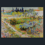 Planche À Découper Vincent van Gogh - Jardin à Arles<br><div class="desc">Jardin d'Arles / Jardin fleuri avec sentier / Jardin d'Arles - Vincent van Gogh,  1888</div>