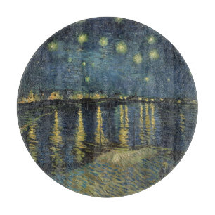 Planche À Découper Vincent van Gogh Nuit étoilée sur le Rhône