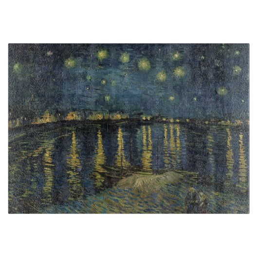 Planche À Découper Vincent van Gogh | Nuit étoilée sur le Rhône (Devant)