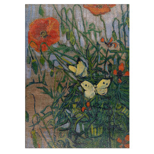 Planche À Découper Vincent van Gogh - Papillons et Coquelicots