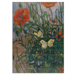 Planche À Découper Vincent van Gogh - Papillons et papillons<br><div class="desc">Papillons et pavots - Vincent van Gogh,  Huile sur toile,  1890</div>