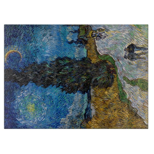 Planche À Découper Vincent van Gogh - Route avec Cypress et Star (Devant)