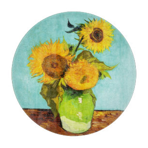 Planche À Découper Vincent Van Gogh Trois Tournesols Dans Un Vase