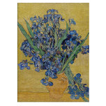 Planche À Découper Vincent van Gogh - Vase avec Irises<br><div class="desc">Vase avec Irises,  Arrière - plan jaune - Vincent van Gogh,  Huile sur toile,  1890,  Saint-Rémy</div>