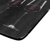 Planche À Découper Vins avec vin rouge sur noir (Coin)