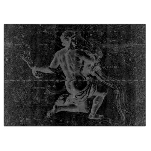 Planche À Découper Vintage Aquarius Constellation Hevelius circa 1690