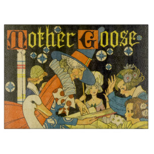 Planche À Découper Vintage de Mother Goose lisant des livres aux enfa