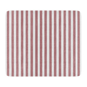 Planche À Découper Vintage Dusty Rose & Blancs rayés
