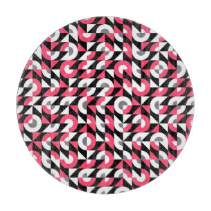 Planche À Découper Vintage Glitch : Motif Abstrait géométrique