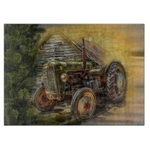 Planche À Découper Vintage Green Tractor Rustic