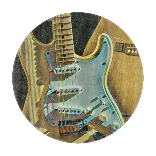 Planche À Découper Vintage guitarist birthday gift (Devant)