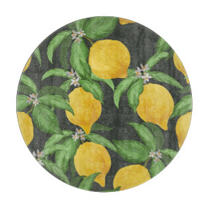 Planche À Découper Vintage Lemon Tropical Motif