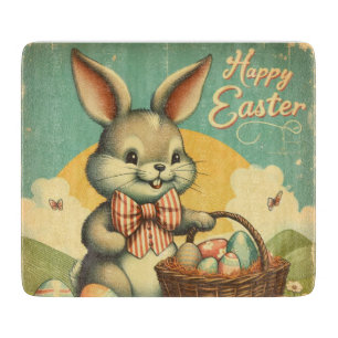 Planche À Découper Vintage, mignon, fantaisie et coloré lapin de Pâqu
