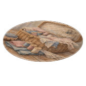 Planche À Découper Vintage Sewing Basket Cottagecore Pastel (Coin)