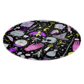 Planche À Découper Vintage tartan brun-orange. (Coin)