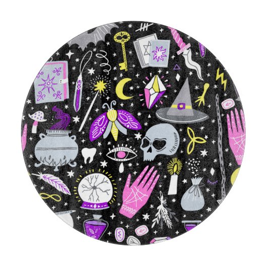 Planche À Découper Vintage tartan brun-orange. (Devant)