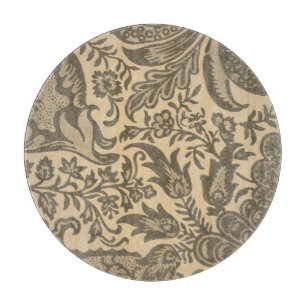 Planche À Découper Vintage William Morris Sepia Tan Botanique