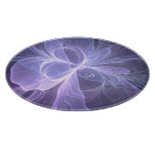 Planche À Découper Violet Abstrait Art Fractal Moderne Monogramme (Coin)