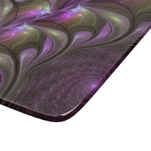 Planche À Découper Violet Abstrait violet violet kaki fractal (Coin)
