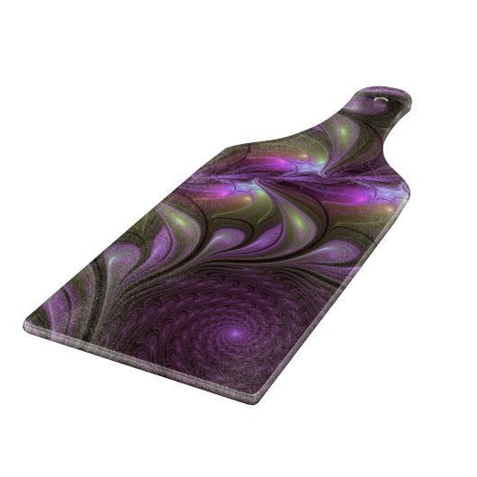 Planche À Découper Violet Abstrait violet violet kaki fractal (Coin)