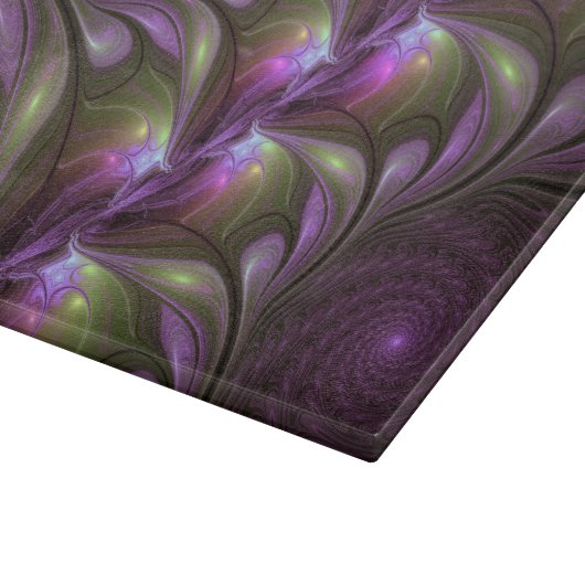 Planche À Découper Violet Abstrait violet violet kaki fractal (Coin)