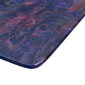 Planche À Découper Violet bleu et corail Marbre rouge Acrylique Abstr (Coin)