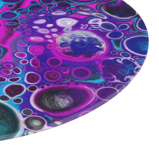 Planche À Découper Violet, bleu moderne Abstrait Fluid Art Cellule de (Coin)