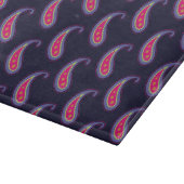 Planche À Découper Violet et Rose Paisley (Coin)