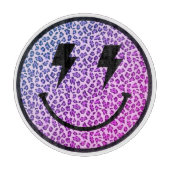 Planche À Découper Violet Leopard Éclair Les Yeux Sourire (Devant)