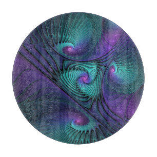 Planche À Découper Violet rencontre l'art fractal abstrait moderne tu