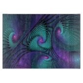 Planche À Découper Violet rencontre Turquoise moderne art fractal abs (Devant)