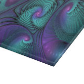 Planche À Découper Violet rencontre Turquoise moderne art fractal abs (Coin)