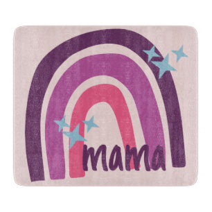 Planche À Découper Violet rose Bohême Arc-en-ciel Personnalisé maman