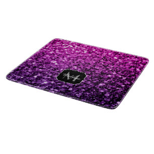 Planche À Découper Violet rose ombre faux parties scintillant scintil