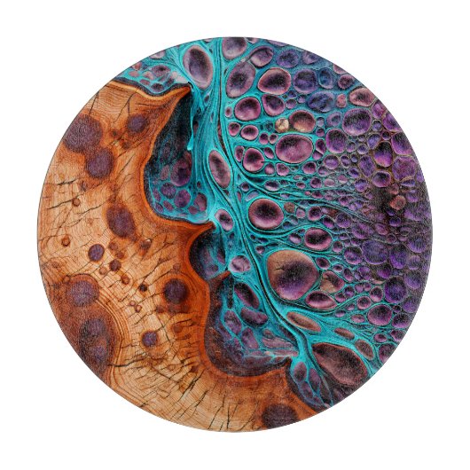 Planche à découper violet turquoise (Devant)