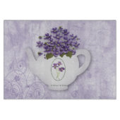 Planche À Découper Violettes Dans Une Théière (Devant)