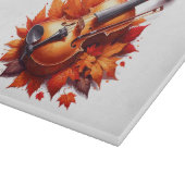 Planche À Découper Violon dans le lit de feuilles (Coin)