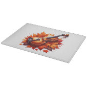 Planche À Découper Violon dans le lit de feuilles (Coin)