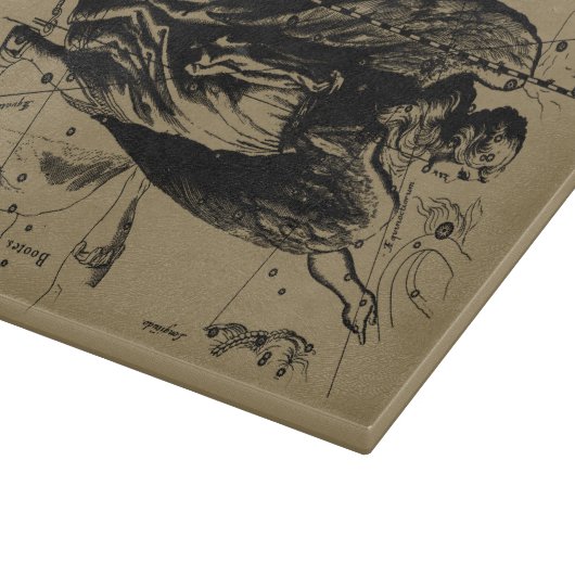 Planche À Découper Virgo Constellation Hevelius Etching Style (Coin)